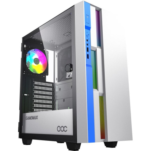 Корпус GameMax Brufen C3 WP без БП, MidiT, ATX, Бело-роз, Зак. стекл., USB 3.0, 1*120; 1*140мм вент.