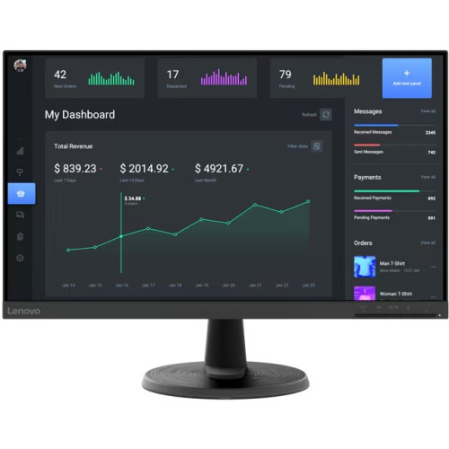 Монитор Lenovo ThinkVision C24-40 (63DCKAT6UK) черный