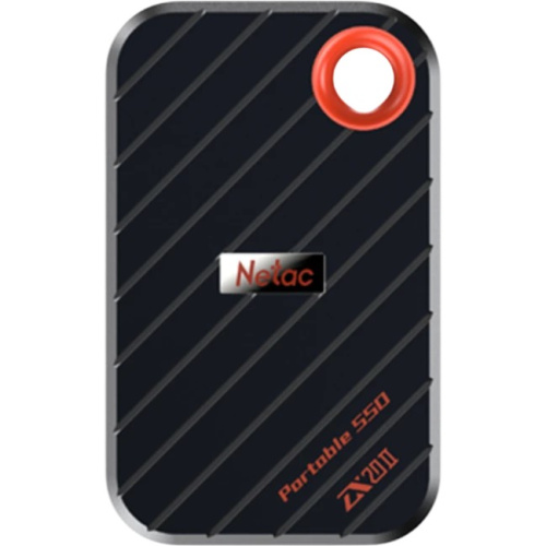 Внешний SSD Netac ZX20 II 512GB (NT01ZX20II-512-32BK) USB 3.2 Gen2 Type-C, R/W up to 2000MB/1800MB/s, with USB C to A cable and 20Gbps USB C to C