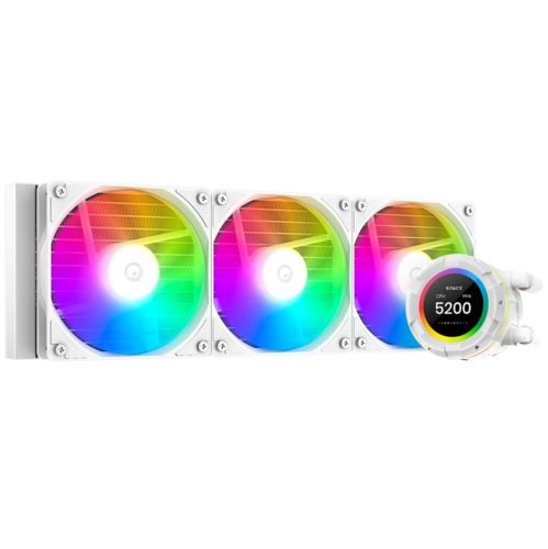 СВО ID-COOLING SL360 XE White LGA20XX/1700/1200/115X/AM5/AM4 (TDP 350W, PWM, LCD Display, Triple ARGB Fan 120mm, белы