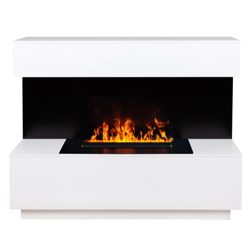 Электрокамин RealFlame Modern CST630 WT белый с очагом 3D Cassette 630 Black Panel