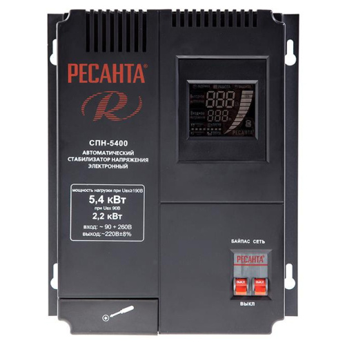 Стабилизатор напряжения Ресанта СПН-5400 черный