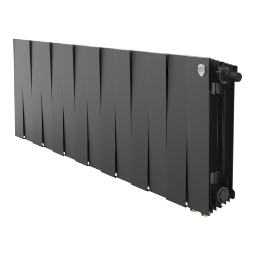 Биметаллический радиатор отопления Royal Thermo PianoForte 300 черный VR80 14 секций