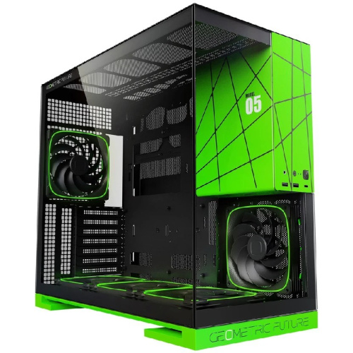 Корпус Geometric Future Model 5 NV Style Limited Edition with fans (1AM5WKNV01100) / mid tower, E-ATX / 5x140mm ARGB fans