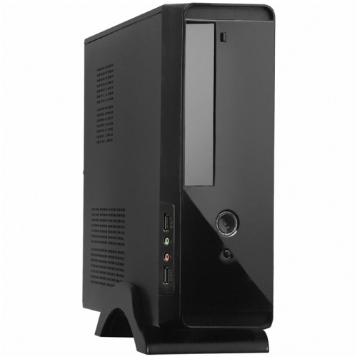 Корпус ExeGate MI-209 Black (EX268700RUS) miniITX/mATX, M400, 80mm, 2xUSB, Audio