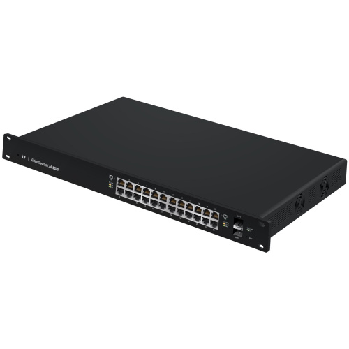 Коммутатор Ubiquiti EdgeSwitch 24-250W (ES-24-250W) (728565) (022241) 24 порта, раздача питания 24/48В на всех портах, суммарная мощность 250W