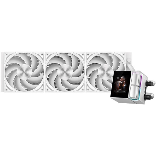 СВО PcCooler DS360 Display WH (310W, 360mm, LED, White, ARGB Pump/ Fans 3x120mm, 90.56CFM, 39.8dBA, 2500RPM)