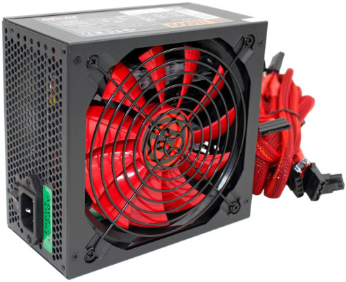 Блок питания Ginzzu PC600 14CM Red