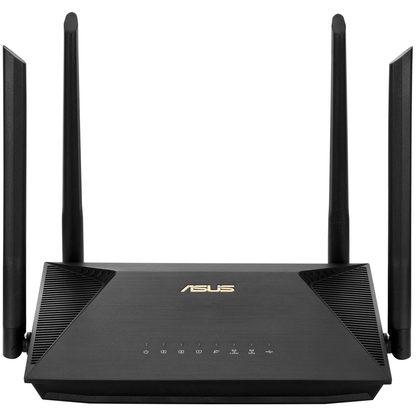 Роутер Asus RT-AX53U (90IG06P0-MO3510) Роутер Asus RT-AX53U (90IG06P0-MO3510) — Антенны, корпус и индикация