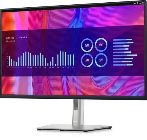 31.5" Монитор Dell P3223DE серебристый 31.5" Монитор Dell P3223DE серебристый — Видеоразъёмы и органы управления