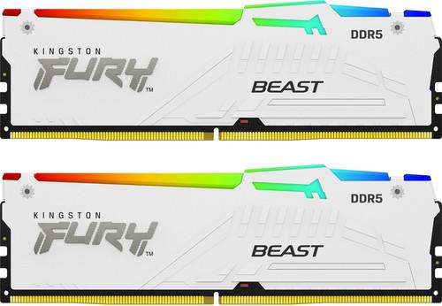 Оперативная память Kingston Fury Beast AMD RGB White [KF556C36BWEAK2-32] 32 ГБ