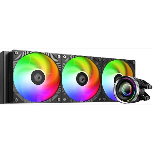 СВО ID-Cooling FX360 Inf, ARGB Soc-AM5/AM4/1151/1200/2066/1700 черный 4-pin 27.2dB Al+Cu 350W Ret
