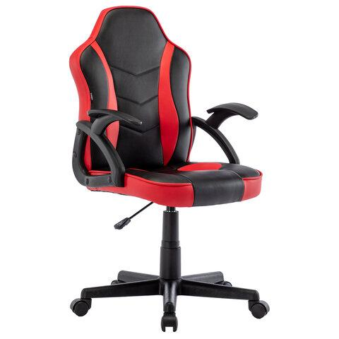 Кресло игровое BRABIX Shark GM-203 (532512) экокожа, черное/красное
