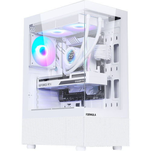 Корпус Formula Crystal Z1 Plus белый без БП ATX 2x120mm 2xUSB2.0 1xUSB3.0 audio bott PSU