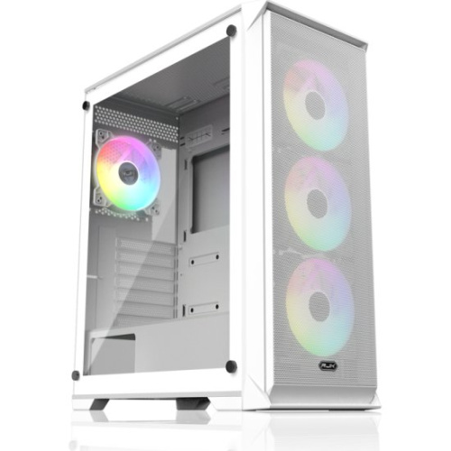 Корпус RAIJINTEK CO LTD Arcadia 41-MS4 (0R20B00268), без БП, Midi-Tower, TG, 1x120mm + ARGB, 2xUSB-A 3.0 1xUSB-C, ATX, mITX White