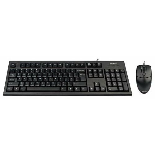 Клавиатура + мышь A4 KR-8520D клав:черный мышь:черный USB