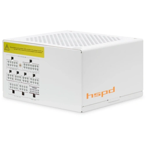 Блок питания HSPD HST-850GF-WH 850W 80+ Gold (ATX, 2.52, PCIe 5.1, Full modular, 1x24(20+4)pin 600mm, 1xCPU*2 8(4+4)pin 700mm