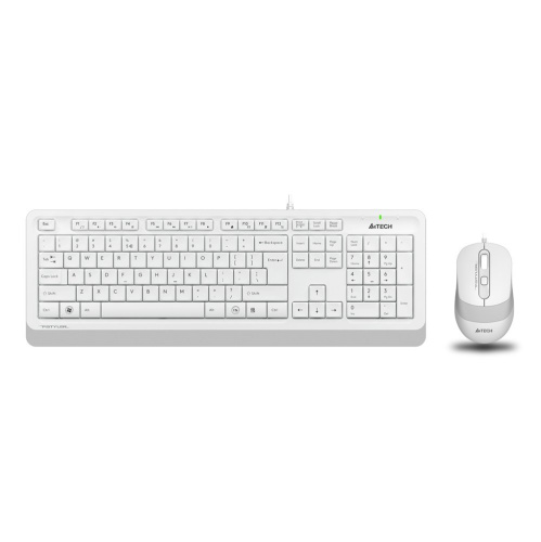 Клавиатура + мышь A4 Fstyler F1010 клав:белый/серый мышь:белый/серый USB Multimedia