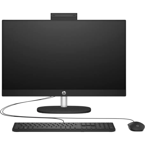 Моноблок HP 24-cr2055ci (C84E3EA) Full HD U5 225U (1.7) 8Gb SSD512Gb Iris Xe без ОС GbitEth WiFi BT 90W клавиатура мышь Cam черный 1920x1080