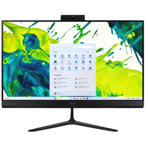 Моноблок Acer Aspire C27B-GARL (DQ.BT0CD.002) Full HD Core Ultra 5 225U (1.3) 16Gb SSD512Gb Graphics Eshell GbitEth WiFi BT клавиатура мышь Cam черный