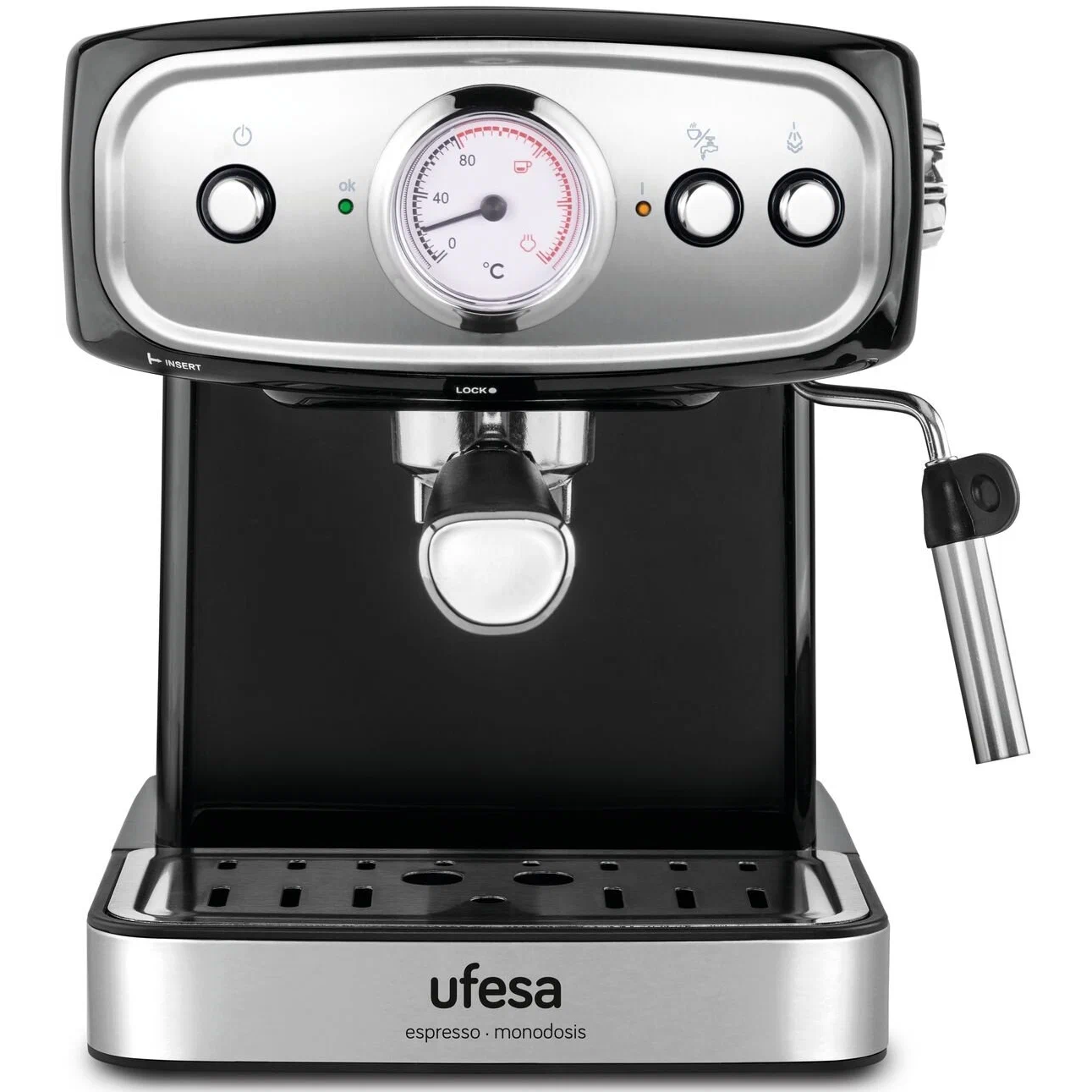Кофеварка UFESA CE7244 Brescia (71705061) серебристо-черная — фотография 2
