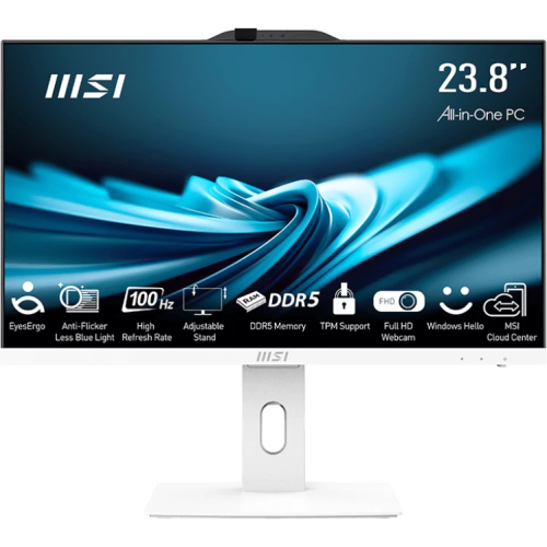 Моноблок MSI Pro AP242P 14M-668XRU (9S6-AE0622-831) 23.8" Full HD, Intel Core i7 14700, 16ГБ DDR5, 512ГБ SSD, noOS белый