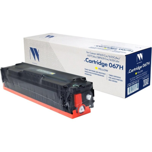 Картридж NV Print 067H Y/5103C002A (NV-067HY) для Canon i-SENSYS LBP631Cw/LBP633Cdw/MF651Cw/MF655Cdw/MF657Cdw (2350k) желтый, с чипом