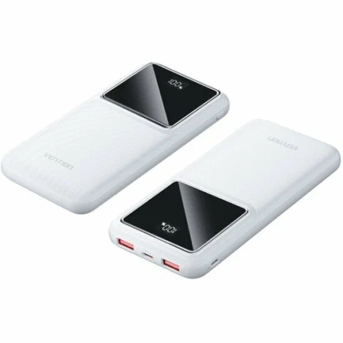 Внешний аккумулятор Vention FHKW0 10000mAh (M/C-A/A) 22.5W Белый с LED дисплеем