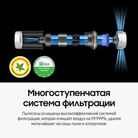 Вертикальный пылесос  Samsung VS20B75ACR5/EV  черный