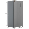 Холодильник Side by Side   Midea MDRS710FGE46 серебристый