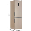 Холодильник с морозильником   Haier CEF537AGG золотистый