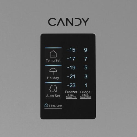 Холодильник с морозильником   Candy CFN6200SD серебристый