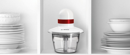 Измельчитель Bosch MMRP1000 белый/красный