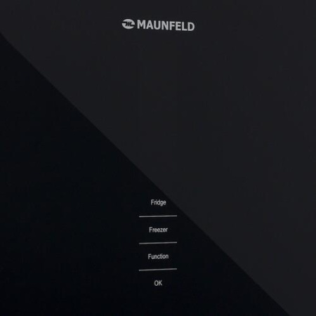 Холодильник с морозильником   MAUNFELD MFF185NFB черный