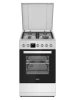 Комбинированная плита Simfer F56MG45025 50х60см, 47л, таймер, подсветка, газ контроль, автоподжиг, чугунные решетки 4 конфорки, 2 противня, решетка