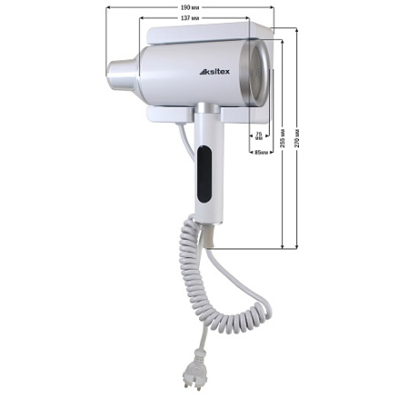Фен KSITEX F-2000W Jet белый