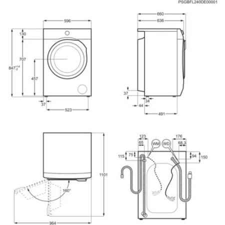 Стиральная машина AEG LFR95146UE белый
