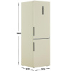Холодильник с морозильником   Haier C2F636CCRGU1 бежевый