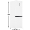 Холодильник с морозильником   Midea MDRB471MGF01O белый