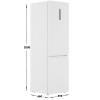 Холодильник с морозильником   Haier C2F637CWRGU1 белый