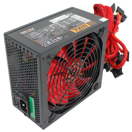 Блок питания Ginzzu PC700 14CM Red