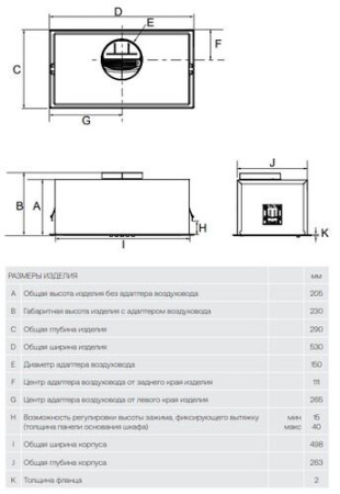 Вытяжка полновстраиваемая Haier HVQ-B2532B черный