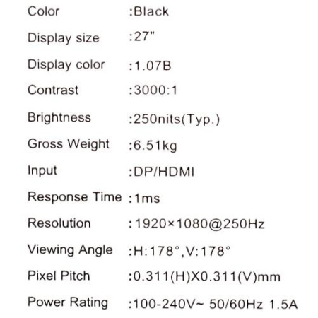 27" Монитор MSI MAG 27C6X черный
