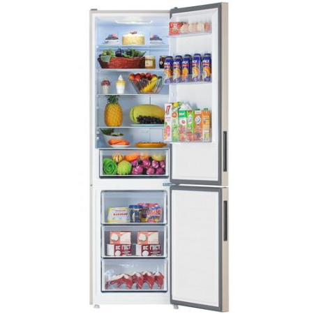 Холодильник с морозильником   Haier CEF537AGG золотистый