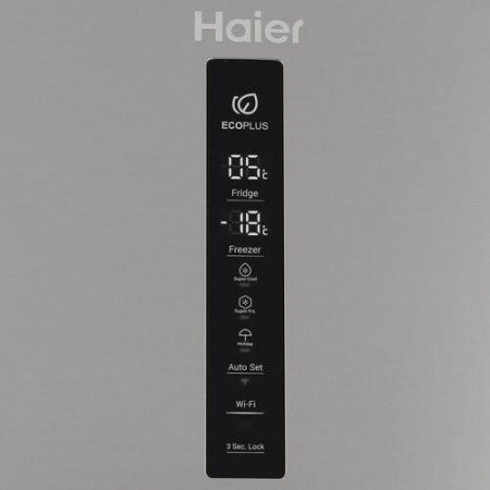Холодильник с морозильником   Haier C2F636CFRGU1 серебристый