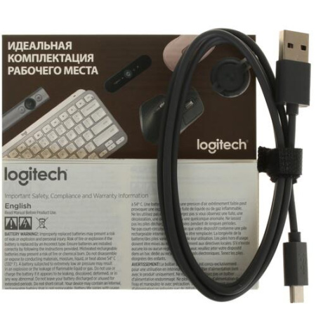 Клавиатура беспроводная Logitech MX Keys Mini Pale Grey
