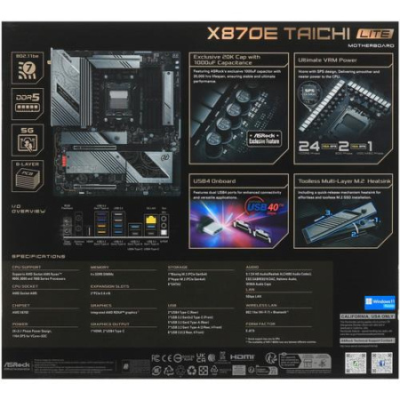 Материнская плата ASRock X870E Taichi Lite