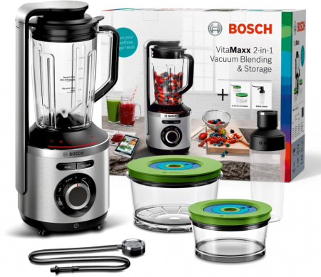 Блендер Bosch MMBV625M серебристый/черный