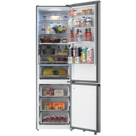 Холодильник с морозильником   Midea MDRB601MME46 серебристый