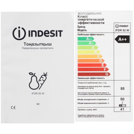 Холодильник компактный   Indesit IFDR 92 W белый